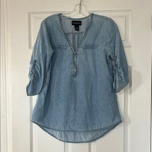 Light Blue Denim Blouse